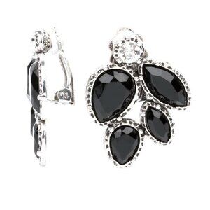 Paparazzi Fancy Foliage Black Clip-on Earrings